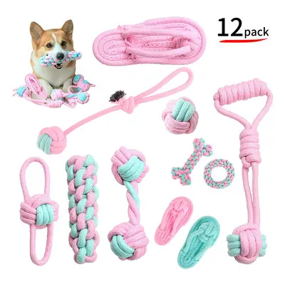 12PCS Pet Dog Toy Chew Toys for Small Dogs Large Dogs Dog Toys Ball for Dogs Accessories Toothb