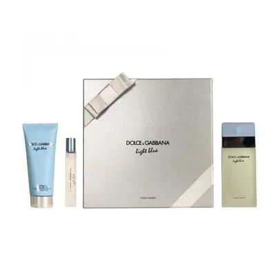 Dolce & Gabbana Light Blue Pcs Set For Women: 1.6 Eau De Toilette Spray + 1.6 Body Cream + 0.34 