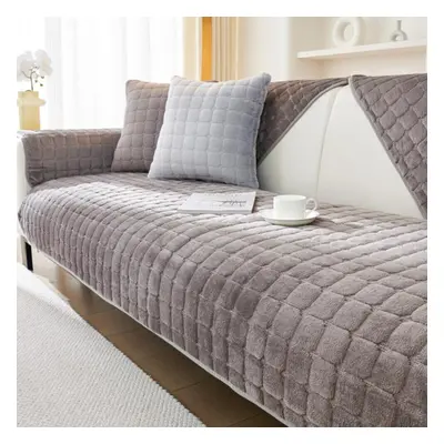 (dark grey, 110x240cm) Plush Sofa Covers Sofa Cushion Universal Slipcover Four Seasons Non-slip 