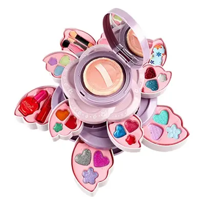 (Sye-08 Small Floors) Girls Makeup Toy Set - Flower Shape Princess Cosmetic Pretend Play Toys,wa