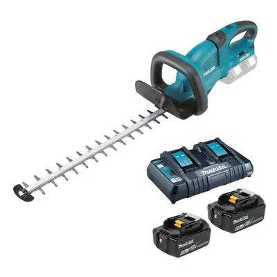 Makita DUH551 Twin LXT Li Ion 18v / 36v Hedge Trimmer x 6.0ah Dual Charger