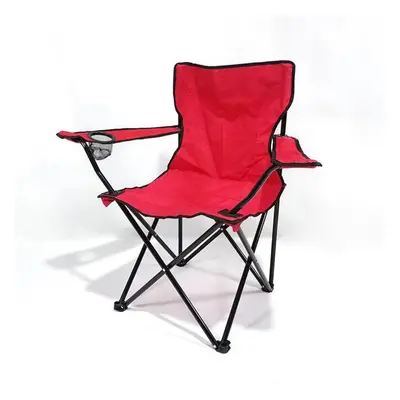 (red) Camping With Backrest Armrest, Leisure Camping, Simple Portable Fishing, Outdoor Folding B