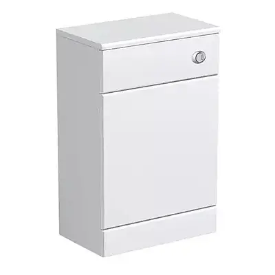 (500mm WC Cabinet) Handleless Bathroom High Gloss White Wall Hung Vanity Unit Sink Cabinet Basin