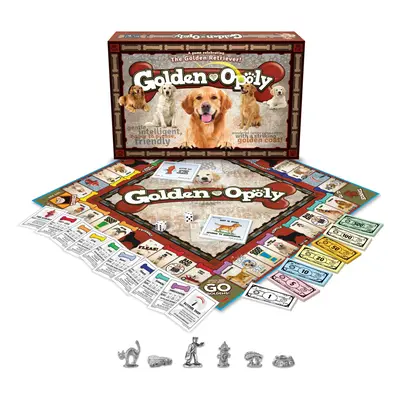 Golden-Opoly Property Trading Board Game - Family Time Games for Adults and Children, to Players