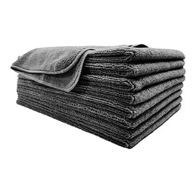 Polyte Professional Quick Dry Lint Free Microfiber Hair Drying Salon Towel, Pack (16x29, Dark Gr