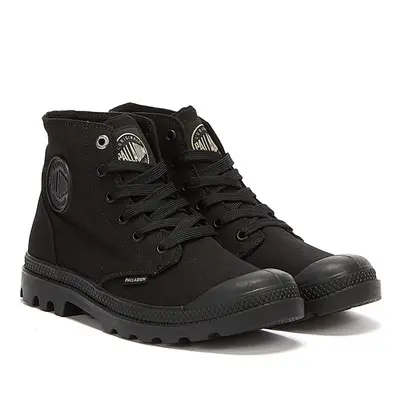 (Black, UK 10) Palladium Pampa Hi Mono Chrome Black Boots