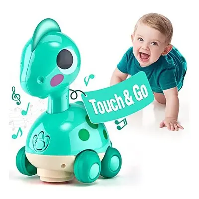 CubicFun Baby Toys Touch & Go Musical Light Crawling Dinosaur Toys for Year Old Boys Girls Baby 