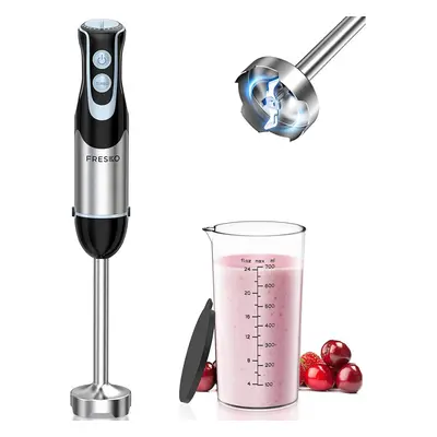 (Blender beaker) Stainless Steel Hand Blender, 1200W Electric Stick Blender with Speed and Turbo