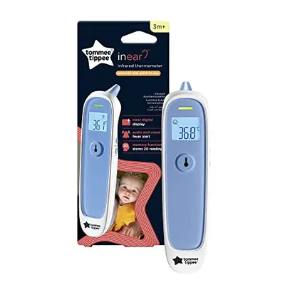 InEar Digital Thermometer, Essentials for Newborn Baby, Second Instant Readings in C or F, 3m+