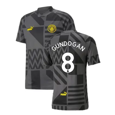 (M) Man City Pre-Match Jersey (Black) (GUNDOGAN 8)