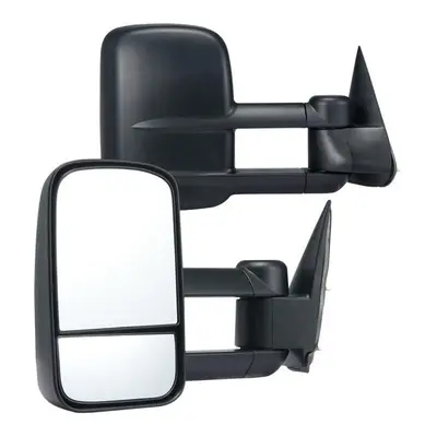 Vevor QY19992007GMC0RQ1V0 Left & Right Towing Mirror for Chevrolet Silverado, Black - Pack of