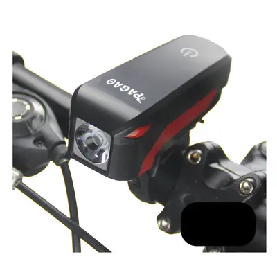 (Black) Bicycle Headlight Electronic Bell Siren Alert Trumpet USB Charge 140DB