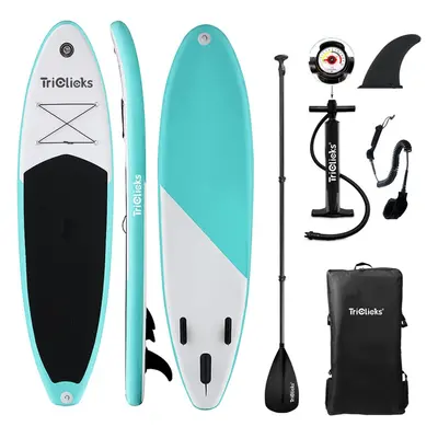 Triclicks Inflatable Stand Up Paddle Board SUP Inflatable Paddle Board 10ft Surfing Board Kit fo