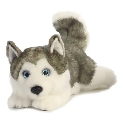 AURORA, 26263, MiYoni Husky Lying, 11In, Soft Toy, Grey