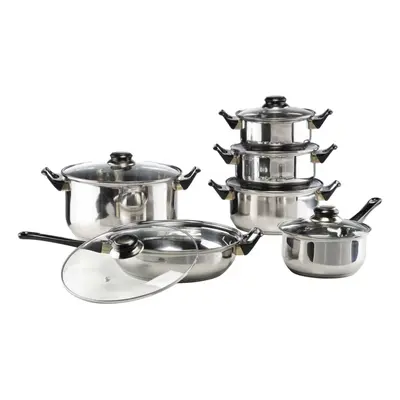 HI Piece Cookware Set with Lids Dishwasher Safe Stainless Steel Cooking Set