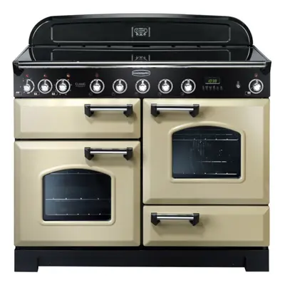 Rangemaster CDL110EICR/C Classic Deluxe Cream with Chrome Trim 110cm Induction Range Cooker - A 