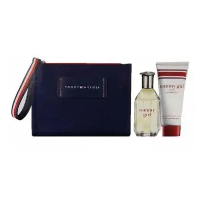 Tommy Girl Pcs Set: 1.7 Edt Sp + 3.4 Body Wash + Cosmetic Bag (Hard Box)