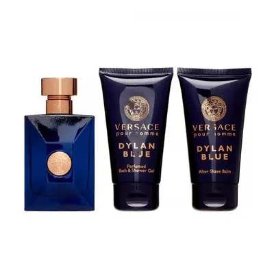 Versace Dylan Blue Pcs Set For Men: 1.7 Eau De Toilette Spray + 1.7 After Shave Balm + 1.7 Perfu