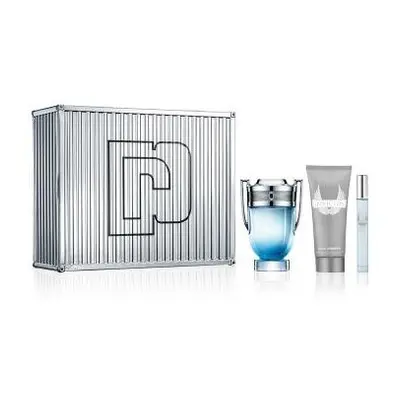 Paco Invictus Aqua Pcs Set For Men: 3.4 Eau De Toilette Spray + 3.4 Shampoo + 0.33 Oz Eau De Toi