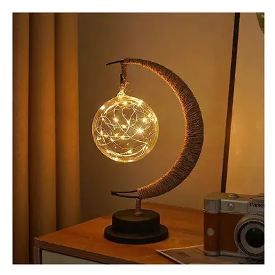 (2pcs) Enchanted Lunar Lamp -Magic Moon Shape Lamp,LED Crescent Light,Ramadan Lamp,Hanging Moon 