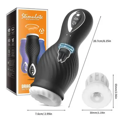 (black, G5 Black Rotate) Automatic Male Masturbator Cup Glans Massager Rotating Tongue Licking V