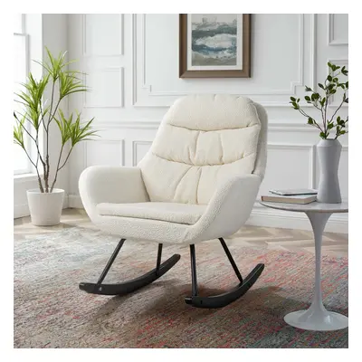 Teddy Fleece Upholstered Rocking Chair