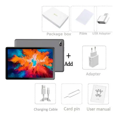 (Grey) 4G LTE Phone 10.1 Inch Tablet Pc Octa Core 8GB RAM 256GB ROM High Speed Tablets Bluetooth