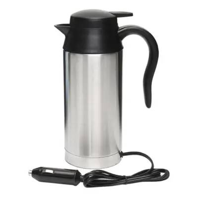 (24V) 12/24v 750ml Travel Trip Stainless Steel Car Heating Cup Kettle Hot Water Pot