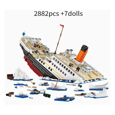 LOZ 2882pcs Mini City RMS Titanic Ship Large Cruise Building Blocks Famous Movie Boat Decorate A