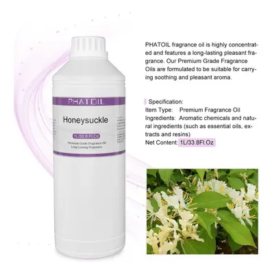 (as the picture, Honeysuckle) Phatoil 1000ml/33.8fl.oz Fragrance Oils For Diffuser, Candle Makin