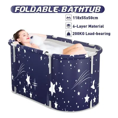 (as the picture) 120cm Folding Bathtub Spa Bathtub Adult Children Swimming Pool Portable Plastic