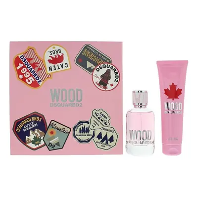 Dsquared2 Wood Piece Gift Set: EDT 100ml - Body Lotion 150ml