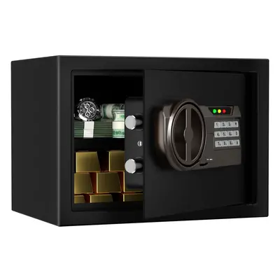 (17L) Safe fireproof, home safe lock box with sensor light and dual digital keypad safe