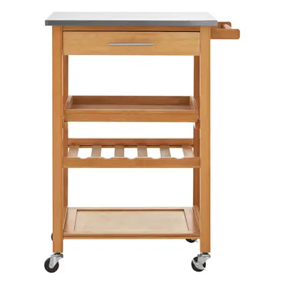 Premier Housewares Bamboo One Drawer Kitchen Trolley