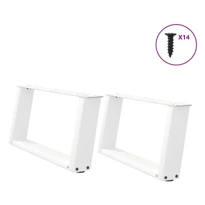 (white, x (30-31) cm) vidaXL Console Table Legs U-Shaped Desk Legs Metal Bar Stand DIY pcs Steel