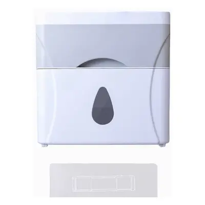 (Grey) Toilet Paper Shelf Holder Wall Mounted Hand Towel Dispenser Waterproof Tissue Dispenser H