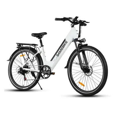 (White) SAMEBIKE RS-A01Pro 27.5" Electric Bike with 36V 15AH Removable Battery Electric Mountain