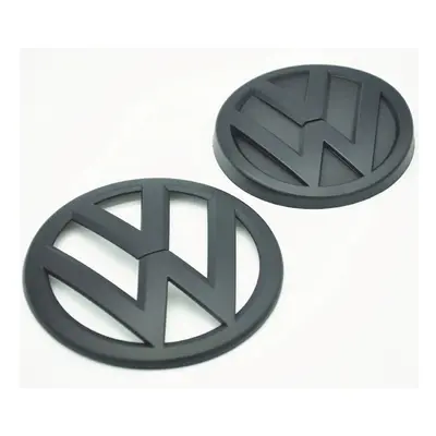 Matt Black Front Grill & Rear Badge Emblem Set For VW Volkwagen Golf MK7