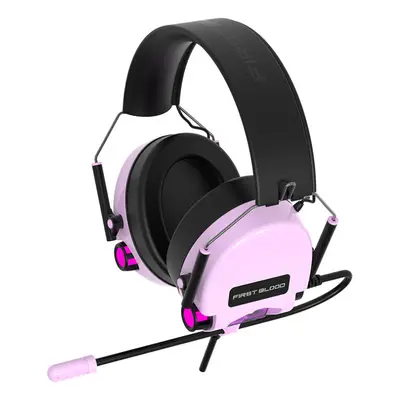 (Purple) Gaming Headset Foldable Headphone with Virtual 7.1 One-way Noise Reduction Microphone C