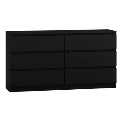 (6 Drawer Large ) MODERN - Black Chest Of Drawers Bedroom Furniture Storage Bedside to Drawers