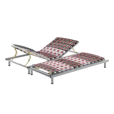 Set of Manually Adjustable Bed Frames STAR x cm (EU Super King) Light Grey