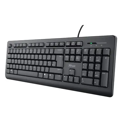 Trust Taro Wired Keyboard - Qwerty UK Layout, Quiet Keys, Full-Size Keyboard, Spill-Resistant, 1