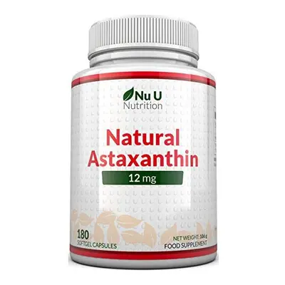 Astaxanthin Oil 12mg Softgels Month Supply Astaxanthin from Nu U Nutrition