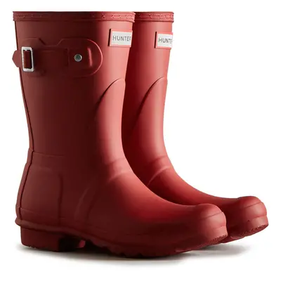 (Red, (Adults')) Hunter Original Short Rubber Women's RED Wellington Boots