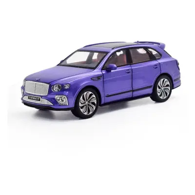 (purple, 1/24-21.5x8.2x7.3cm) 1/24 Scale Bentley Bentayga Diecast Car Model Toy, Pull Back Toy V