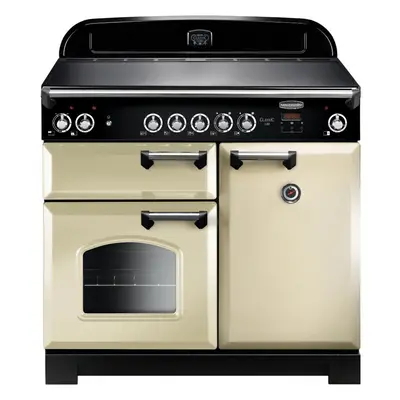 Rangemaster CLA100ECCR/C Classic Cream with Chrome Trim 100cm Ceramic Range Cooker - A Rated