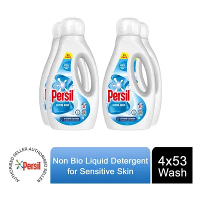 4x of 53W Persil Non Bio Liquid Detergent for Sensitive Skin 1.54L