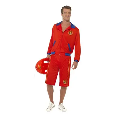 Smiffy's Adult Men's Baywatch Beach Men's Lifeguard Costume, Jacket And Long