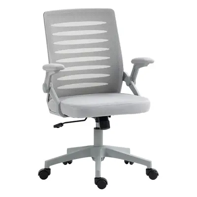 Vinsetto Mesh Office Chair Home Swivel Task Chair w/ Lumbar Support, Arm, Grey