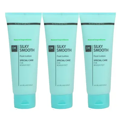 DK ELAN Silky Smooth Foot Lotion (Pack of 3) New natural moisturizer for dry, rough, cracked fee